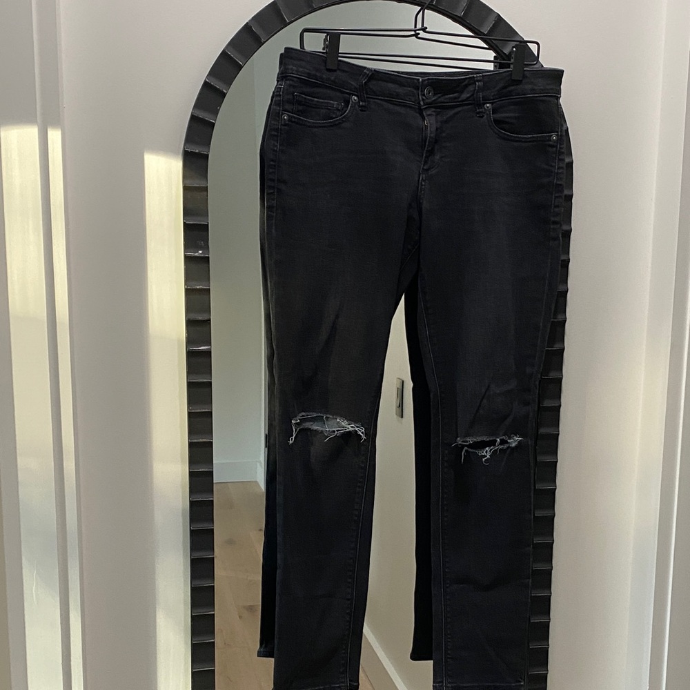Lucky Brand Black Ripped Skinny Jeans